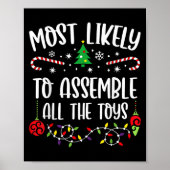 Most Likely To Emble All The Toys Funny Christmas Poster (Voorkant)