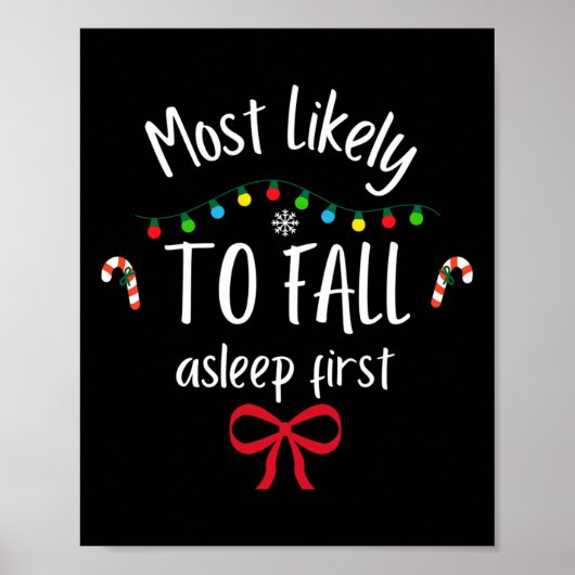 Most Likely To Fall Asleep First Poster (Voorkant)