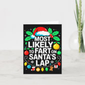 Most Likely To Fart On Santa's Lap Family Matching Kaart (Voorkant)