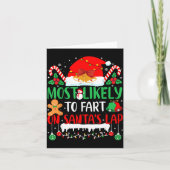 Most Likely To Fart On Santa's Lap Family Matching Kaart (Voorkant)