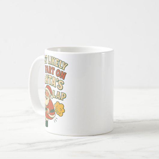 Most Likely To Fart On Santa's Lap Family Matching Koffiemok (Voorkant links)
