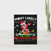 Most Likely To Fart On Santa's Lap Ugly Christmas Kaart (Voorkant)