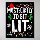Most Likely To Feeling Lit Funny Family Matching C Poster (Voorkant)