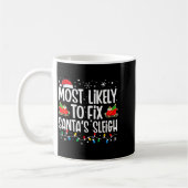 Most Likely To Fix Santa's Sleigh Family Matching Koffiemok (Links)