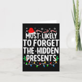 Most Likely To Forget The Hidden Matching Christma Kaart (Voorkant)