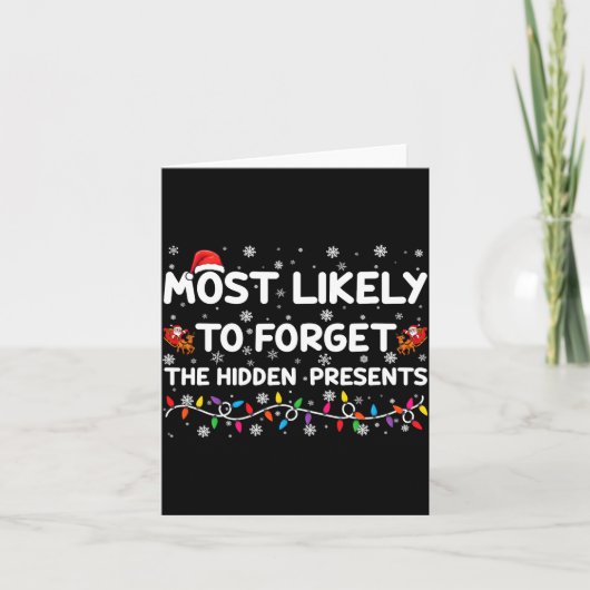 Most Likely To Forget The Hidden Xmas  Kaart (Voorkant)