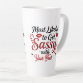 Most Likely to Get Sassy Personalized Mug (Angle droit)