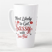 Most Likely to Get Sassy Personalized Mug (Angle gauche)