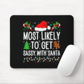 Most Likely To Get Sy With Santa Funny Family Chri Muismat (Met muis)