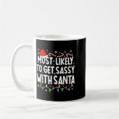 Most Likely To Get Sy With Santa Funny Matching Ch Koffiemok (Links)