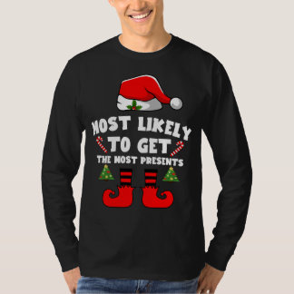 Most likely to get the most presents t-shirt