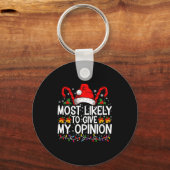 Most Likely To Give My Onion Funny Christmas Sleutelhanger (Voorkant)