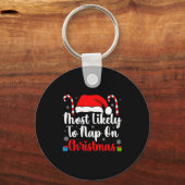 Most Likely To Nap On Christmas Family Funny Match Sleutelhanger (Voorkant)