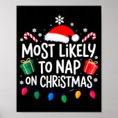 Most Likely To Nap On Christmas Family  Poster (Voorkant)