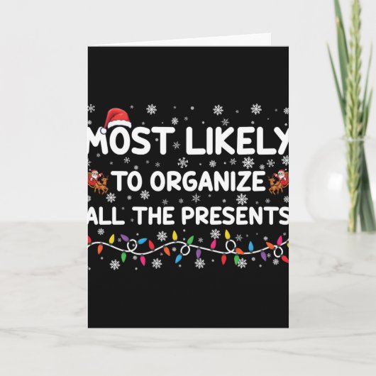 Most Likely To Organize All The Xmas Toddler T Shi Kaart (Voorkant)