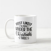 Most Likely To Peek Under The Tree Koffiemok (Links)