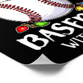 Most Likely To Play Baseball With Santa Christmas  Poster (Hoek)