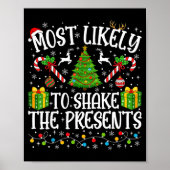 Most Likely To Shake The Family Christmas Matching Poster (Voorkant)
