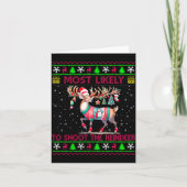 Most Likely To Shoot The Reindeer Matching Christm Kaart (Voorkant)