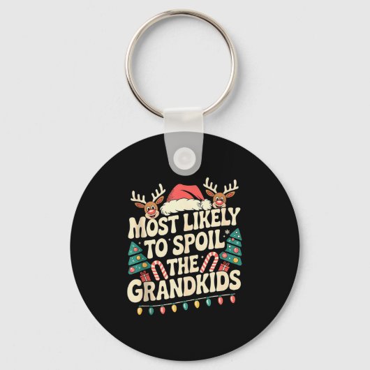 Most Likely To Sil The Grandkids Christmas Days Fu Sleutelhanger (Voorkant)