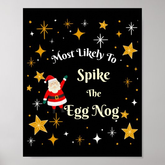 Most Likely To Ske The Egg Nog Poster (Voorkant)