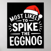 Most Likely To Ske The Eggnog Christmas Matching  Poster (Voorkant)