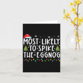 Most Likely To Ske The Eggnog Matching Christmas  Kaart (Gele Bloem)