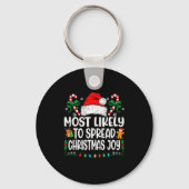 Most Likely To Spread Christmas Joy Family Matchin Sleutelhanger (Voorkant)
