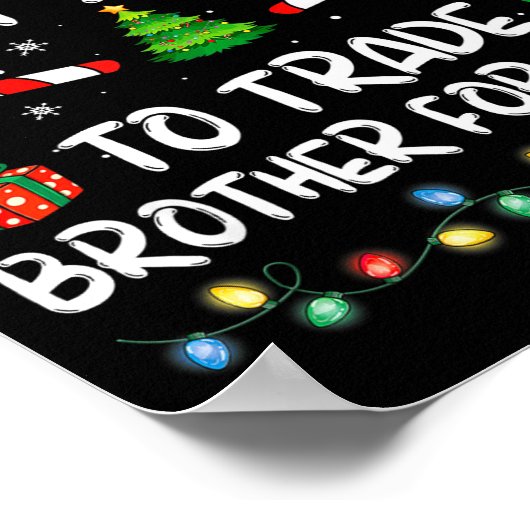 Most Likely To Trade Brother For Family Christmas Poster (Hoek)