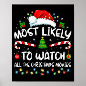 Most Likely To Watch All The Christmas Movies Chri Poster (Voorkant)
