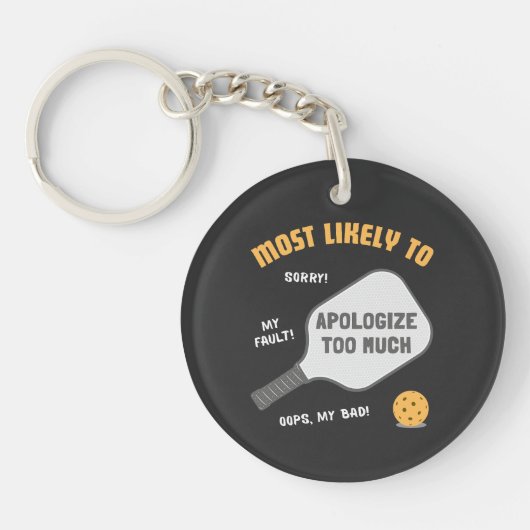 Most Waarschijnlijk Te Veel Excuses Te Cute Pickle Sleutelhanger (Voorkant)
