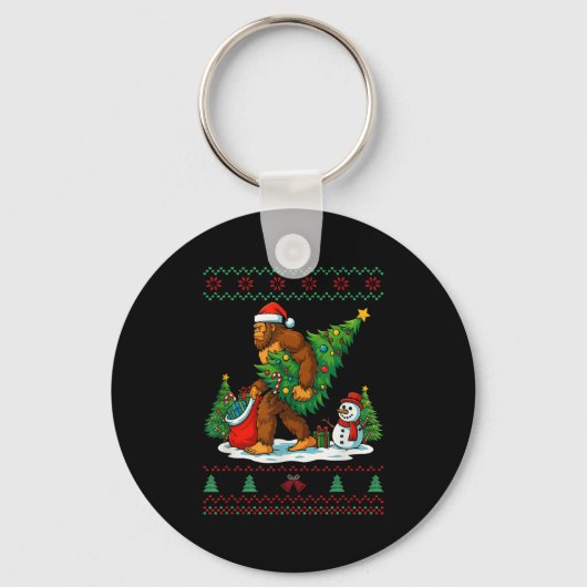 Most Wonderful Christmas Bigfoot Christmas Tree Li Sleutelhanger (Voorkant)