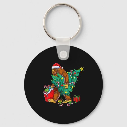 Most Wonderful Christmas Co Bigfoot Christmas Tree Sleutelhanger (Voorkant)