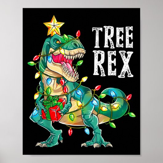 Most Wonderful Christmas Co Dinosaur Christmas Tre Poster (Voorkant)