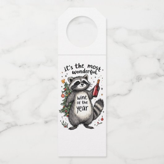 Most Wonderful Wine of the Year Raccoon Flessenhanger (Voorkant)