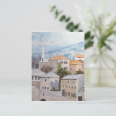 Mostar, Bosnië - Acryltueel schilderen Briefkaart (Staand voorkant)