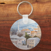 Mostar, Bosnië - Acryltueel schilderen Sleutelhanger (Voorkant)
