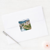 Mostar Bosnië en Herzegovina Vierkante Sticker (Envelop)