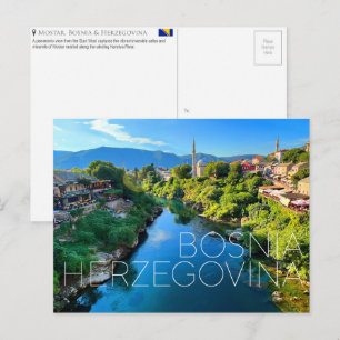 Mostar, Bosnië & Herzegovina Reisansichtkaart Briefkaart