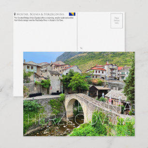 Mostar, Bosnië & Herzegovina Reisansichtkaart Briefkaart