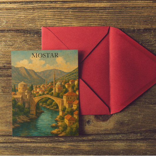 Mostar Bridge Bosnië Reizen Briefkaart