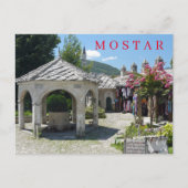 Mostar moskee binnenhof ansichtkaart briefkaart (Voorkant)