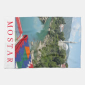 Mostar moskee uitzicht theedoeken (Horizontaal)