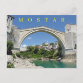 Mostar Old Bridge en Old Town briefkaart (Voorkant)