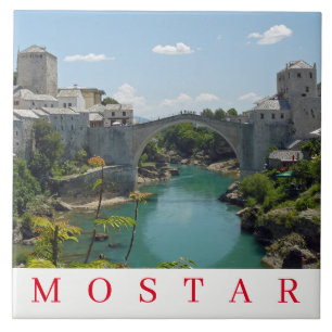 Mostar Old Bridge keramisch tegeltegel Tegeltje