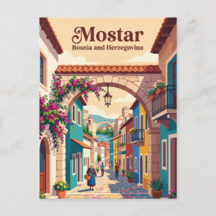 Mostar Oude Stad Steeg Bosnië en Herzegovina Briefkaart