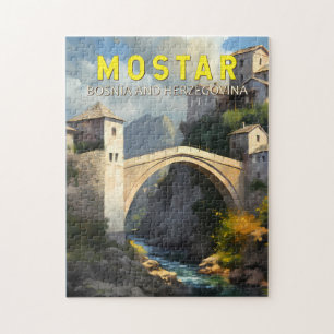 Mostar Stari most Travel Oil Painting Art  Legpuzzel