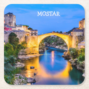 Mostar Vierkante Kartonnen Onderzetter