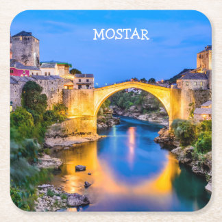 Mostar Vierkante Kartonnen Onderzetter