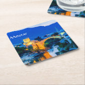 Mostar Vierkante Kartonnen Onderzetter (Schuin)